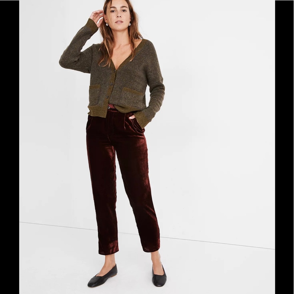 madewell velvet pull on pants